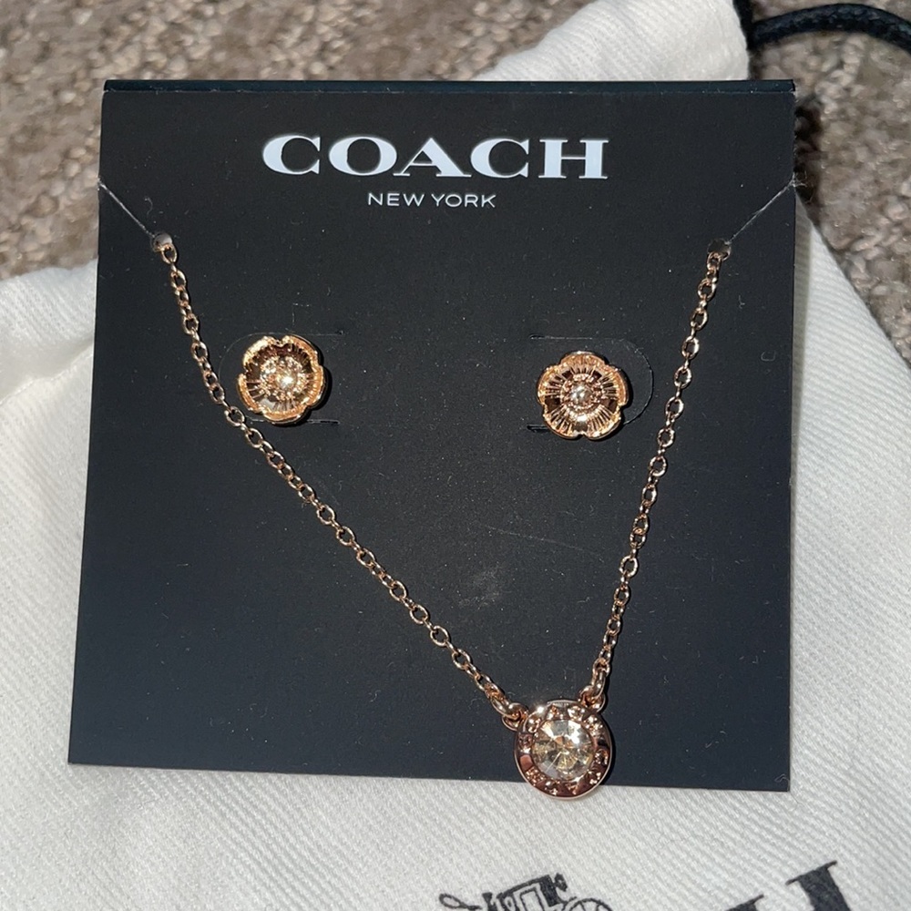 Women's Signature Stone Tea Rose 3-Piece Jewelry Set - Picture 2 of 3